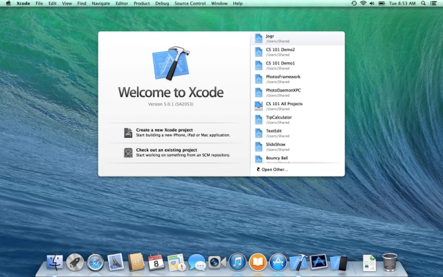 xcode for mac os x 10.5.8